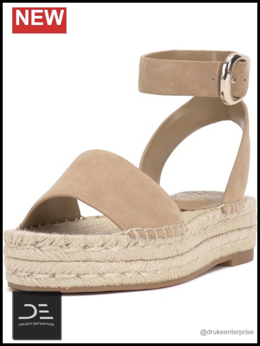 Vince Camuto Darna Espadrille Platform Sandals Suede Ankle Strap
